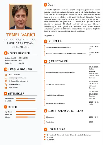Hukuk Sekreteri Cv Örnekleri cv indir